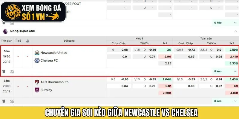 Đánh giá phong độ gần đây của hai đội Newcastle và Chelsea